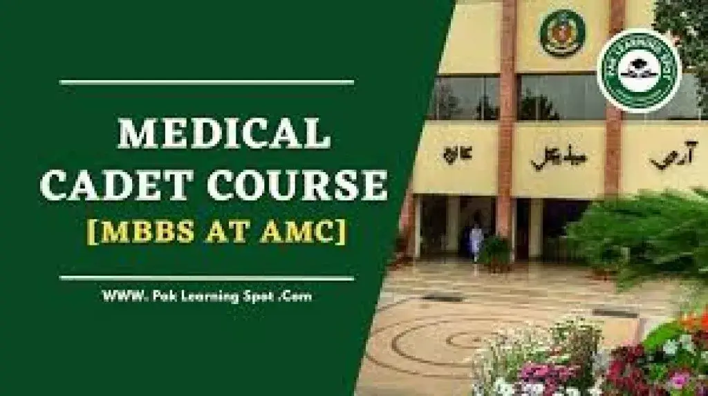 Join Pak Army as Medical cadet