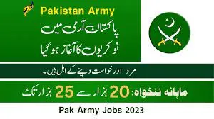 Pak Army Jobs 2023 as cavalry, Military Police – Online Form