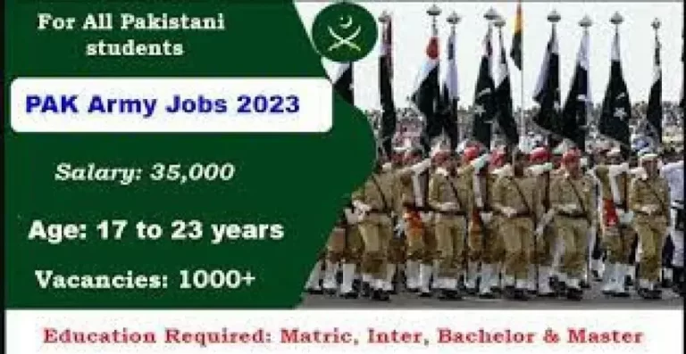 Join Pakistan Army after Matric, Inter, and Graduation in 2023