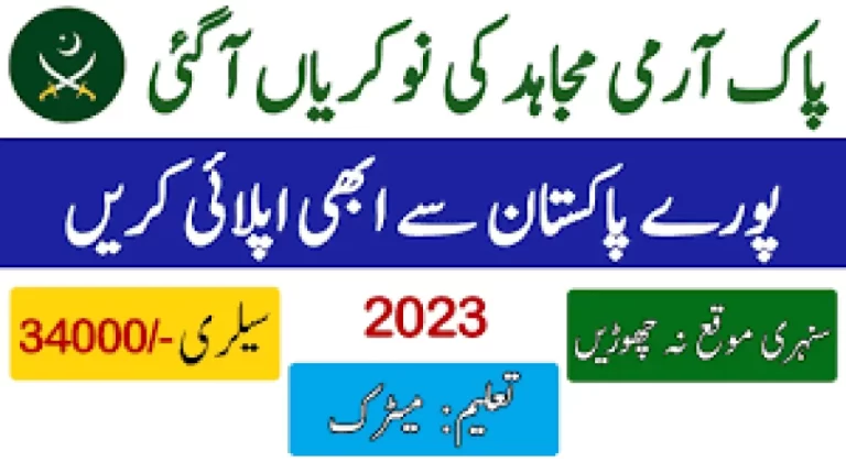 Mujahid Force jobs 2023| Latest Advertisement, Apply Online